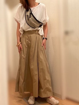 「CABANE de ZUCCa（カバンドズッカ）のアイテム」を使った、mee☆さん（レディース・160cm）の夏コーディネート