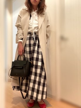 「SLOBE IENA（スローブイエナ）のアイテム（バレエシューズ）」を使った、mee☆さん（レディース・160cm）の春コーディネート