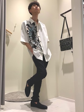 「アイテム（スリッポン）」を使った、Sadaさん（メンズ・171cm）の夏コーディネート