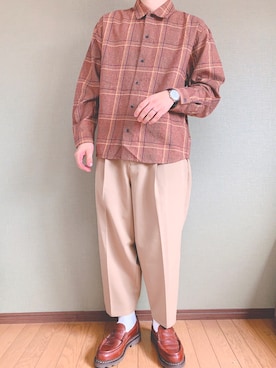 「DUFA（ドゥッファ）のアイテム」を使った、ふみさん（メンズ・166cm）の秋コーディネート