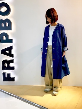「FRAPBOIS（フラボア）のアイテム（その他アウター）」を使った、MATSUKOさん（レディース・152cm）の夏コーディネート