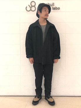 「Super Duper（スーパーデューパー）のアイテム」を使った、あきよさん（メンズ・163cm）の秋コーディネート