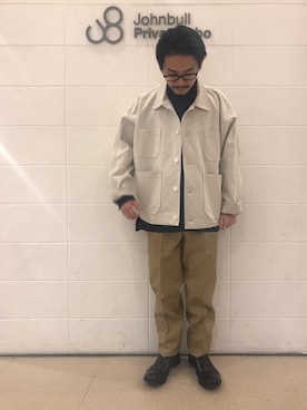 「PINE（パイン）のアイテム」を使った、あきよさん（メンズ・163cm）の春コーディネート