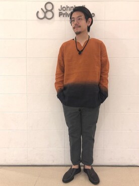 「アイテム（スリッポン）」を使った、あきよさん（メンズ・163cm・20代）の春コーディネート