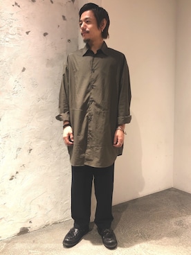「Johnbull Private labo（ジョンブルプライベートラボ）のアイテム（シャツ/ブラウス）」を使った、あきよさん（メンズ・163cm）の夏コーディネート