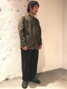 「Johnbull Private labo（ジョンブルプライベートラボ）のアイテム（シャツ/ブラウス）」を使った、あきよさん（メンズ・163cm）の秋コーディネート