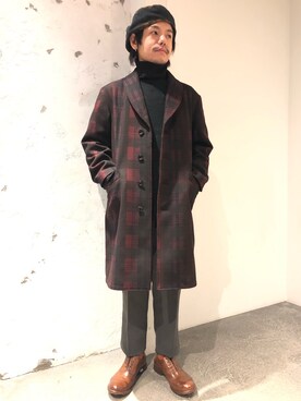 「Johnbull Private labo（ジョンブルプライベートラボ）のアイテム（ニット/セーター）」を使った、あきよさん（メンズ・163cm）の秋コーディネート