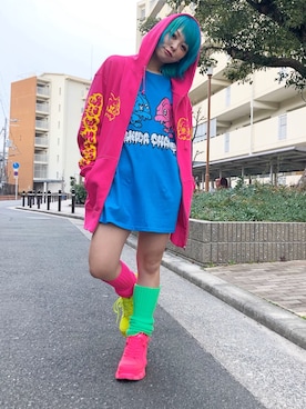 「通販」｜しおちゃんさん（レディース・155cm）の春コーディネート