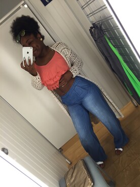 「American Eagle（アメリカンイーグル）のアイテム（その他アウター）」を使った、Ashley Smash Carheeさん（レディース・165cm）の春コーディネート