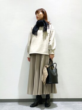「ブーツスタイル」｜「アイテム（その他シューズ）」を使った、mamicoさん（レディース・164cm）の秋コーディネート