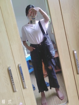 「基础款」｜「アイテム（パンツ）」を使った、鹤壁さん（レディース・159cm）の夏コーディネート