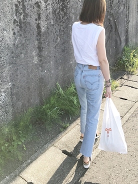 「BIOTOP（ビオトープ）のアイテム」を使った、miyuさん（レディース・162cm）の春コーディネート