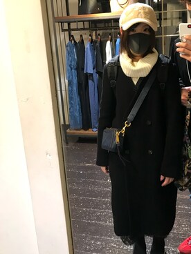「NANO universe（ナノユニバース）のアイテム（チェスターコート）」を使った、ナナメさん（レディース・155cm）の春コーディネート