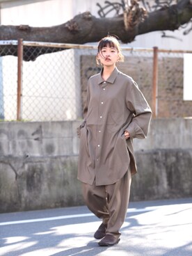 「SET UP」｜「アイテム（その他シューズ）」を使った、yuzuha さん（レディース・158cm）の春コーディネート
