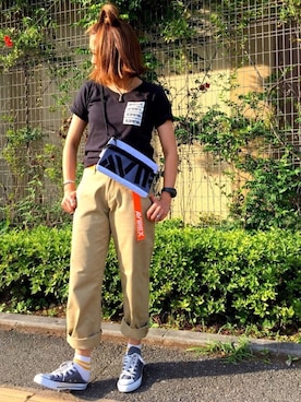 「ガチャベルト」｜はるさん（レディース・162cm）の夏コーディネート