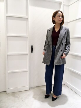 「Banner Barrett（バナーバレット）のアイテム（テーラードジャケット）」を使った、NRKさん（レディース・159cm）の秋コーディネート