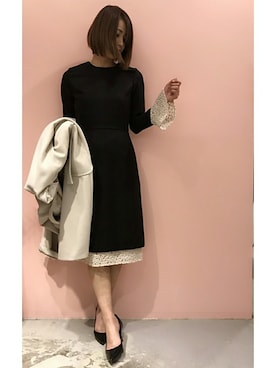 「Banner Barrett（バナーバレット）のアイテム（ワンピース/ドレス）」を使った、NRKさん（レディース・159cm）の秋コーディネート