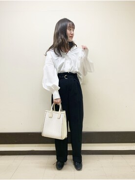 「JEANASIS（ジーナシス）のアイテム（バレエシューズ）」を使った、mireiさん（レディース・158cm）の冬コーディネート