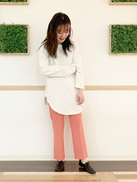 「JEANASIS（ジーナシス）のアイテム（バレエシューズ）」を使った、mireiさん（レディース・158cm）の春コーディネート
