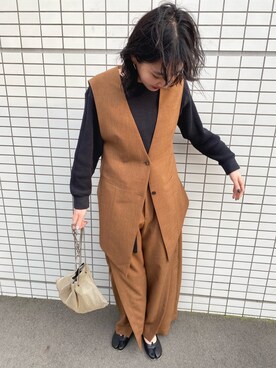 「Uhr（ウーア）のアイテム（ジャケット/アウター）」を使った、hironaさん（レディース・160cm）の春コーディネート