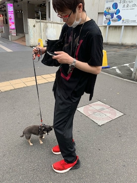 「ISAMU KATAYAMA BACKLASH（イサムカタヤマバックラッシュ）のアイテム（アクセサリー）」を使った、makiron0524さん（メンズ・173cm）の夏コーディネート