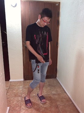 「ISAMU KATAYAMA BACKLASH（イサムカタヤマバックラッシュ）のアイテム（財布/小物）」を使った、makiron0524さん（メンズ・173cm）の夏コーディネート