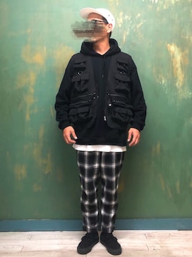 「GRAVIS（グラヴィス）のアイテム（帽子）」を使った、KOTAさん（メンズ・173cm）の冬コーディネート