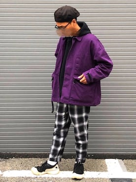 「BRIXTON（ブリクストン）のアイテム（ハンチング/ベレー帽）」を使った、KOTAさん（メンズ・173cm）の冬コーディネート