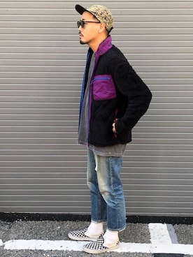 「melple（メイプル）のアイテム（ジャケット/アウター）」を使った、KOTAさん（メンズ・173cm）の冬コーディネート