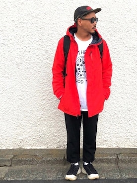 「red」｜「アイテム（その他アウター）」を使った、KOTAさん（メンズ・173cm）の秋コーディネート