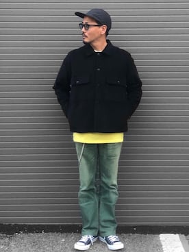 「カラーサングラス」｜「アイテム（ブルゾン）」を使った、KOTAさん（メンズ・173cm）の春コーディネート