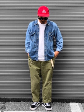 「JUNGLES（ジャングルス）のアイテム」を使った、KOTAさん（メンズ・173cm）の春コーディネート