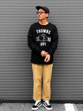 「カラーサングラス」｜「アイテム（財布/小物）」を使った、KOTAさん（メンズ・173cm）の春コーディネート