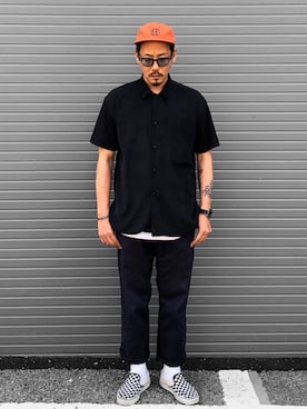 「カラーサングラス」｜「アイテム（その他）」を使った、KOTAさん（メンズ・173cm）の春コーディネート