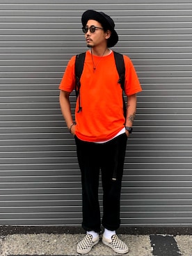 「レインハット」｜KOTAさん（メンズ・173cm）の夏コーディネート