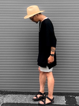 「revertical（リバーティカル）のアイテム（トップス）」を使った、KOTAさん（メンズ・173cm）の夏コーディネート