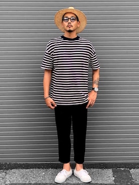「カラーサングラス」｜「アイテム（その他）」を使った、KOTAさん（メンズ・173cm）の夏コーディネート