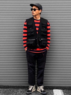 「AlexanderLeeChang（アレキサンダーリーチャン）のアイテム（パンツ）」を使った、KOTAさん（メンズ・173cm）の春コーディネート