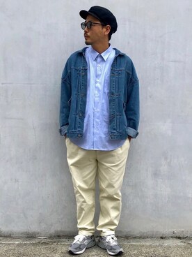 「melple（メイプル）のアイテム（帽子）」を使った、KOTAさん（メンズ・173cm）の春コーディネート