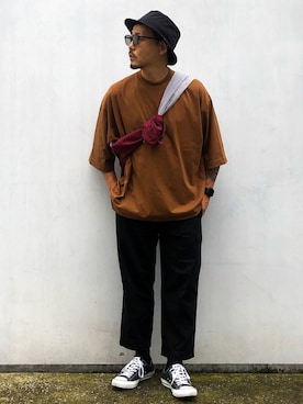 「アーバンリサーチ」｜「アイテム（アナログ腕時計）」を使った、KOTAさん（メンズ・173cm）の夏コーディネート