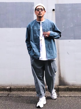 「ノーカラージャケット」｜KOTAさん（メンズ・173cm）の春コーディネート