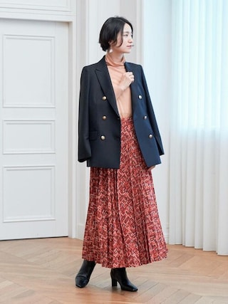 ANAYI　キカプリント　プリーツ　スカート　M　アナイ　ロングスカート　フレア ANAYI（アナイ）の「キカプリントプリーツ スカート（スカート）」 - WEAR