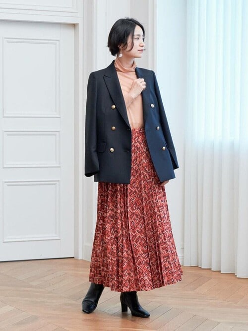 ANAYI（アナイ）の「キカプリントプリーツ スカート（スカート）」 - WEAR