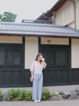 「LILY BROWN（リリーブラウン）のアイテム（チノパンツ）」を使った、寂静喜欢さん（レディース・159cm）の秋コーディネート