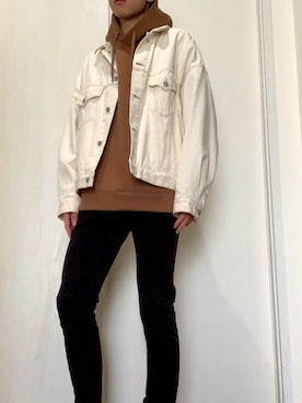 「LAKOLE（ラコレ）のアイテム（パーカー）」を使った、たかしさん（メンズ・175cm）の春コーディネート