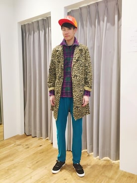 「HYSTERIC GLAMOUR（ヒステリックグラマー）のREVOLUTION SOUNDS刺繍 CPOシャツ（シャツ/ブラウス）」を使った、Tatsuさん（メンズ・180cm）の冬コーディネート