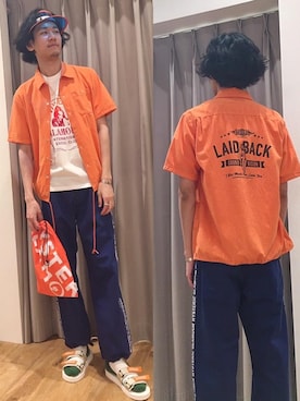 「アイテム（サンバイザー）」を使った、Tatsuさん（メンズ・180cm）の夏コーディネート