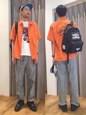 「アイテム（サンバイザー）」を使った、Tatsuさん（メンズ・180cm）の夏コーディネート
