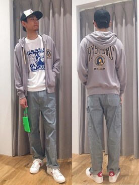 「HYSTERIC GLAMOUR（ヒステリックグラマー）のアイテム（PC・スマホグッズ/家電）」を使った、Tatsuさん（メンズ・180cm）の秋コーディネート