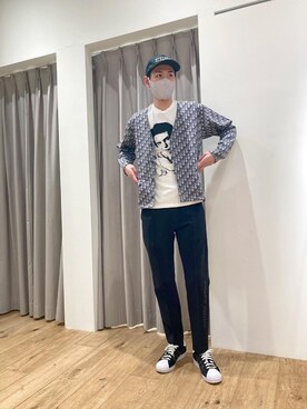 「ロックコーデ」｜「アイテム（キャップ）」を使った、Tatsuさん（メンズ・180cm）の春コーディネート